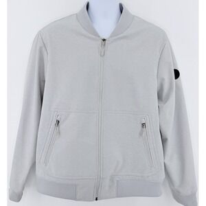 William Rast Jacket Men's L Gray Fleece Lined Zip Bomber